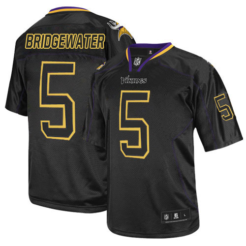 Youth Limited Teddy Bridgewater Nike Jersey Lights Out Black - #5 NFL Minnesota Vikings